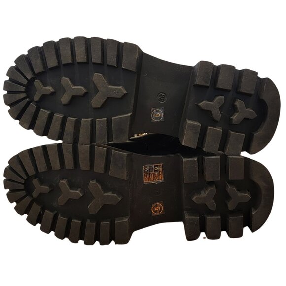 Chain Lace Chunky Biker Boots - Picture 8 of 9